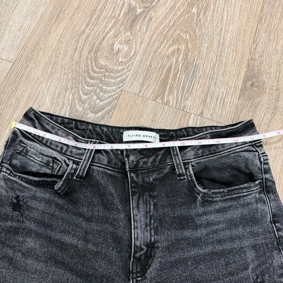 Flying Monkey Charcoal Straight Leg Cropped Jeans - Picture 4 of 4